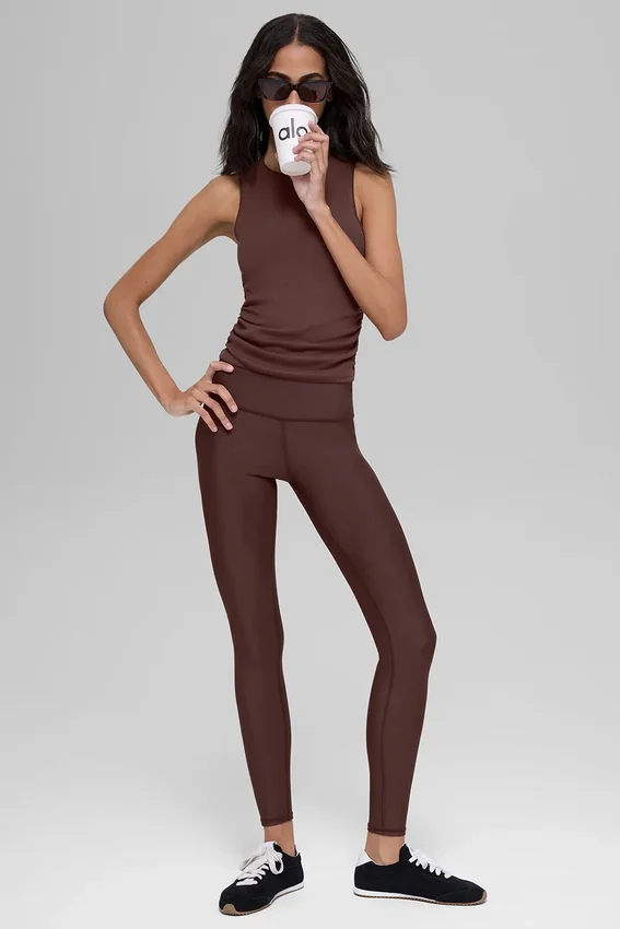 High-Waist Airlift Legging – kolor Brownstone