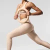 High-Waist Airlift Legging – kolor orzech makadamia