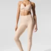 High-Waist Airlift Legging – kolor orzech makadamia