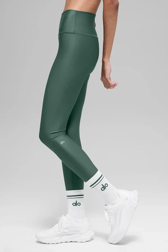 High-Waist Airlift Legging – kolor zielony koniczyny