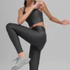 High-Waist Airlift Legging o długości 7/8 – antracytowe