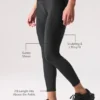 High-Waist Airlift Legging o długości 7/8 – czarne