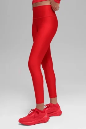 High-Waist Airlift Legging o długości 7/8 – jasnoczerwone