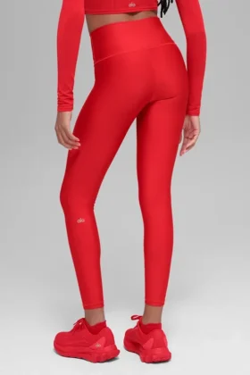 High-Waist Airlift Legging o długości 7/8 – jasnoczerwone