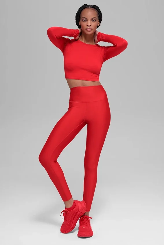 High-Waist Airlift Legging o długości 7/8 – jasnoczerwone