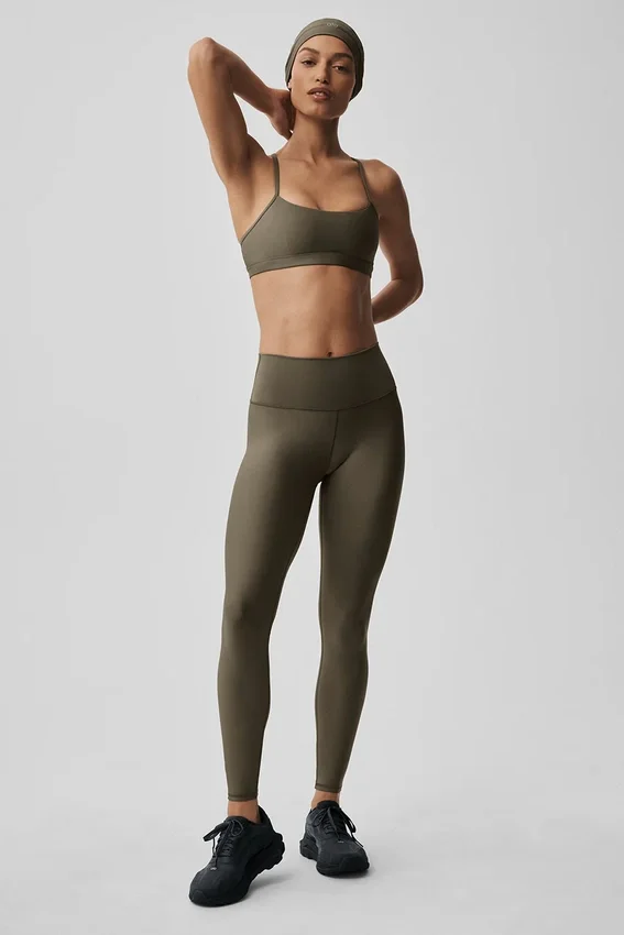 High-Waist Airlift Legging – oliwkowe drzewo