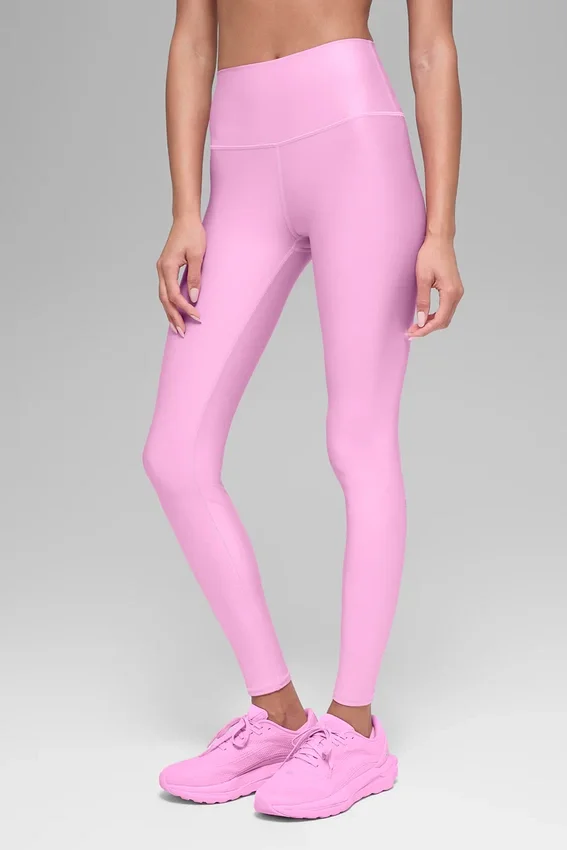 High-Waist Airlift Legging – różowe z motywem serduszek