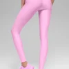High-Waist Airlift Legging – różowe z motywem serduszek