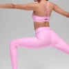 High-Waist Airlift Legging – różowe z motywem serduszek