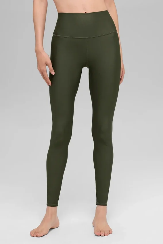 High-Waist Airlift Legging – zielono-oliwkowe