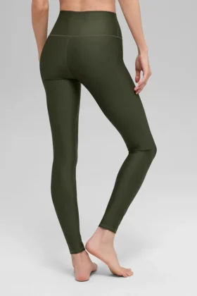 High-Waist Airlift Legging – zielono-oliwkowe