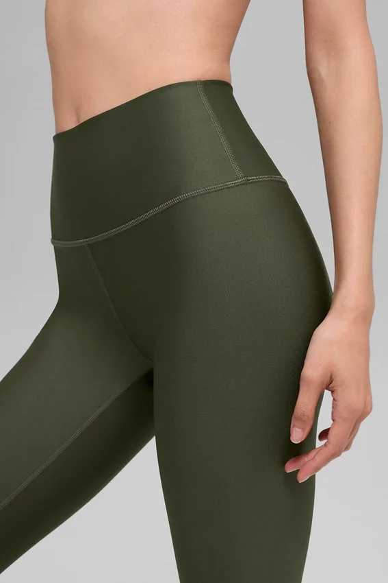 High-Waist Airlift Legging – zielono-oliwkowe