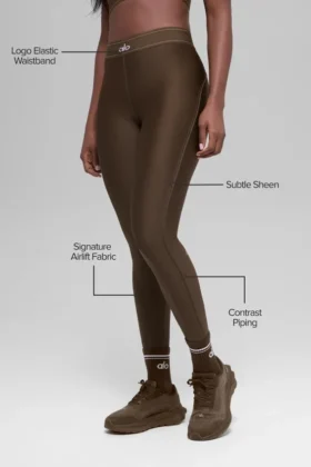 High-Waist Airlift Legginsy – Espresso