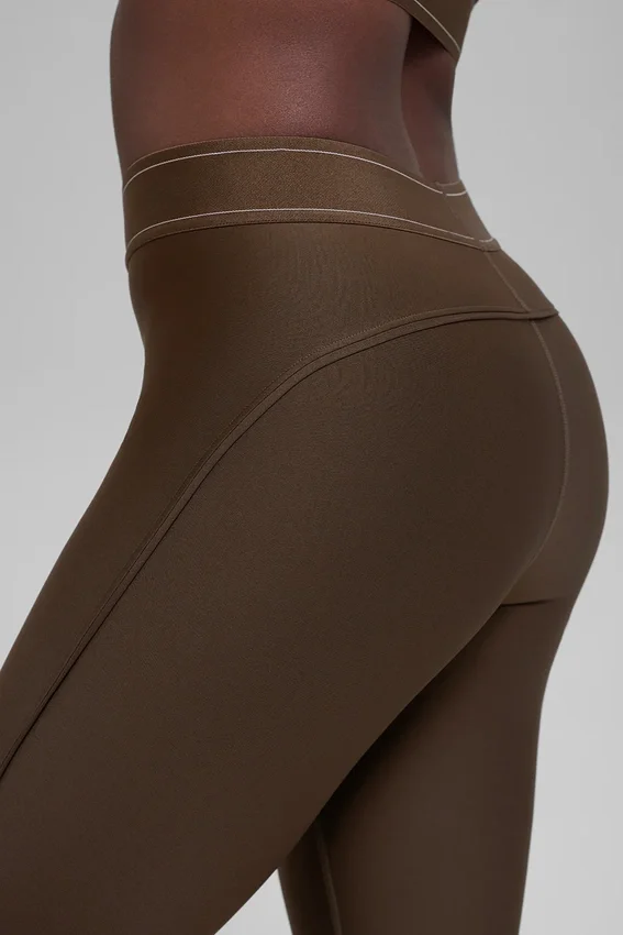 High-Waist Airlift Legginsy – Espresso