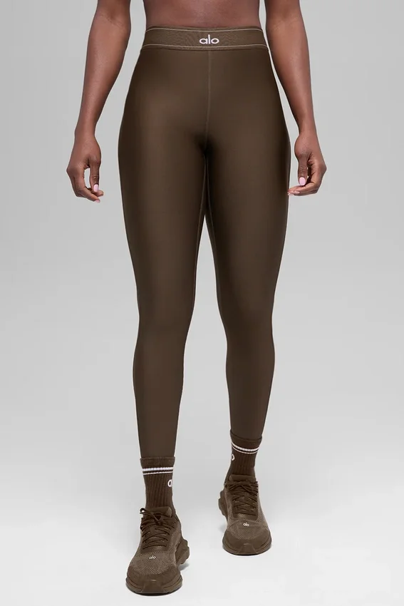 High-Waist Airlift Legginsy – Espresso