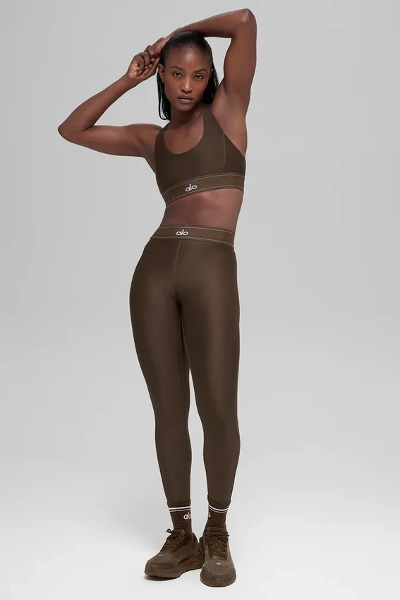 High-Waist Airlift Legginsy – Espresso