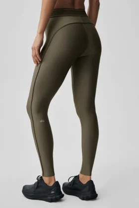 High-Waist Airlift Legginsy – Olive Tree/Olive Tree