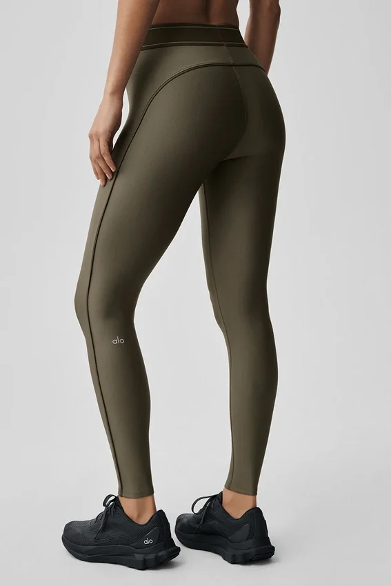 High-Waist Airlift Legginsy – Olive Tree/Olive Tree