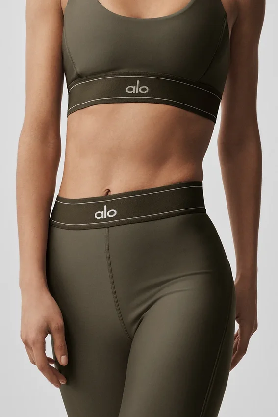 High-Waist Airlift Legginsy – Olive Tree/Olive Tree