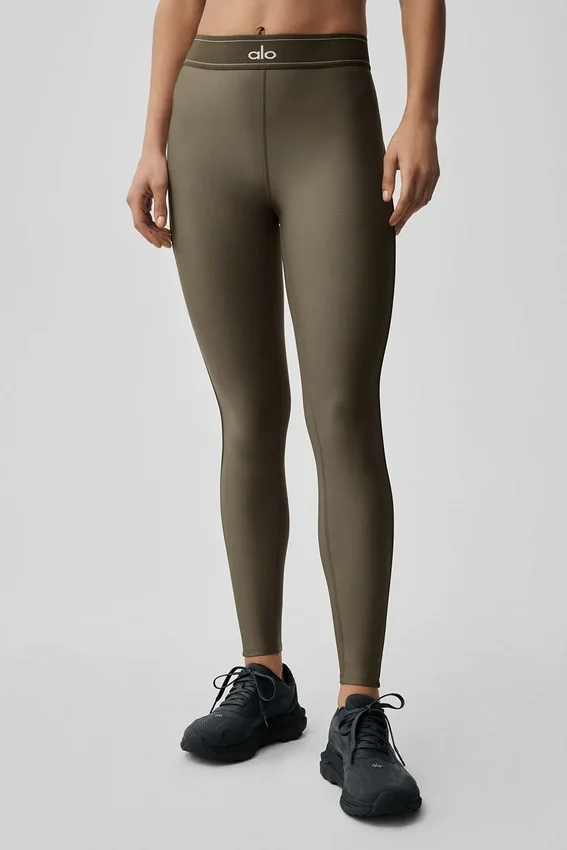 High-Waist Airlift Legginsy – Olive Tree/Olive Tree