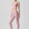 High-Waist Airlift Legginsy – różowy w stylu vintage/biały