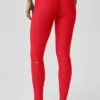 High-Waist Airlift Legginsy z wąskimi nogawkami – jasnoczerwone
