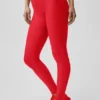 High-Waist Airlift Legginsy z wąskimi nogawkami – jasnoczerwone