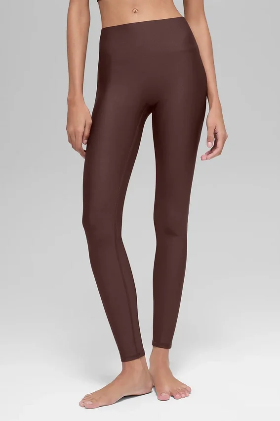 High-Waist Airlift Legginsy z wąskimi nogawkami – kolor Brownstone