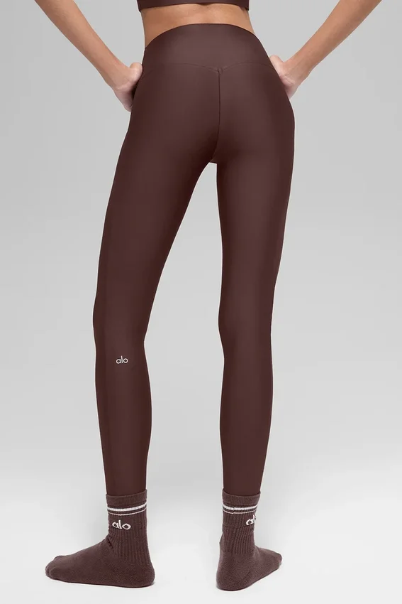 High-Waist Airlift Legginsy z wąskimi nogawkami – kolor Brownstone