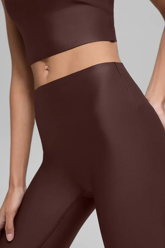 High-Waist Airlift Legginsy z wąskimi nogawkami – kolor Brownstone