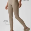 High-Waist Airlift Legginsy z wąskimi nogawkami – kolor Gravel