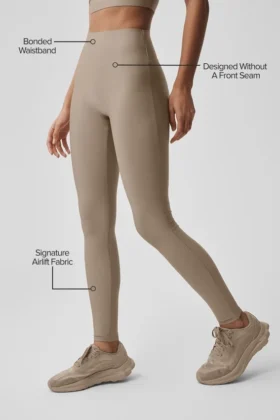 High-Waist Airlift Legginsy z wąskimi nogawkami – kolor Gravel