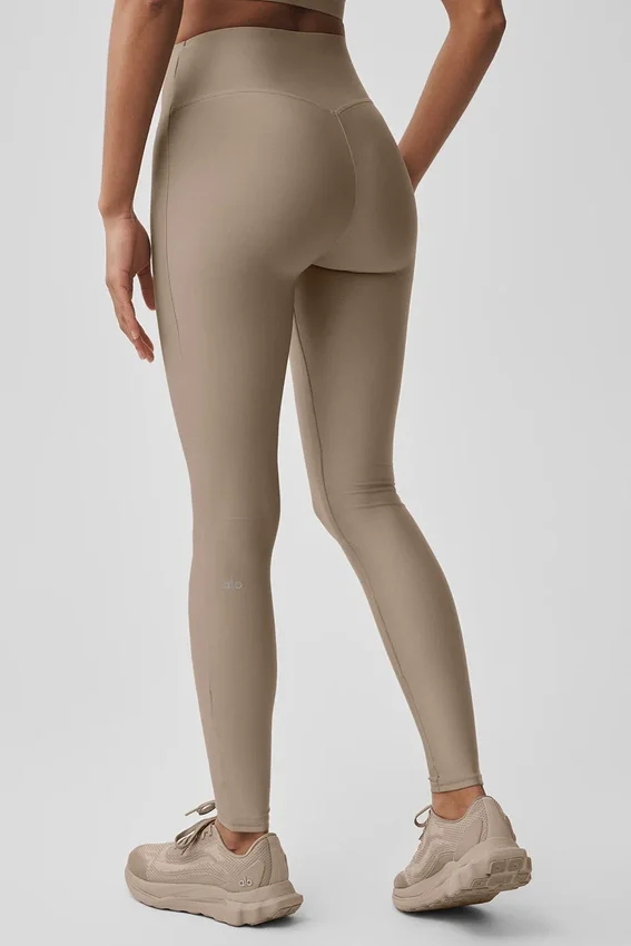High-Waist Airlift Legginsy z wąskimi nogawkami – kolor Gravel