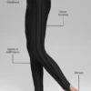 High-Waist Airlift Love Language Stirrup Legging – czarne