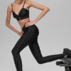 High-Waist Airlift Love Language Stirrup Legging – czarne