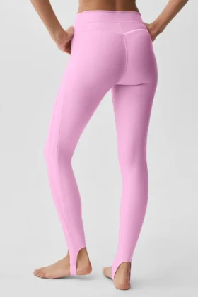 High-Waist Airlift Love Language Stirrup Legginsy – kolor Candy Heart Pink
