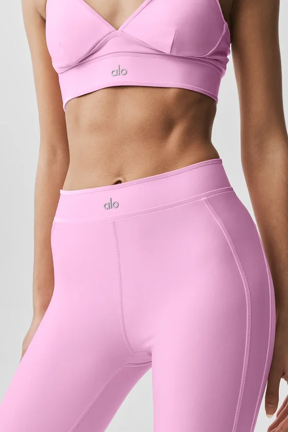 High-Waist Airlift Love Language Stirrup Legginsy – kolor Candy Heart Pink