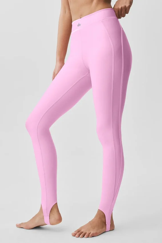 High-Waist Airlift Love Language Stirrup Legginsy – kolor Candy Heart Pink