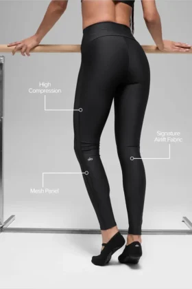 High-Waist Airlift Mesh Infatuation Legging – czarne