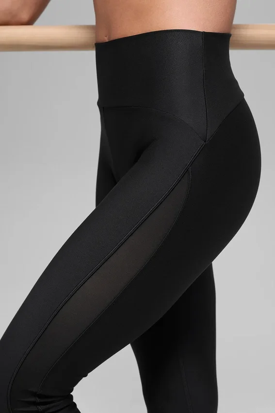 High-Waist Airlift Mesh Infatuation Legging – czarne