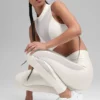 High-Waist Airlift Mesh Infatuation Legging – kolor kości słoniowej
