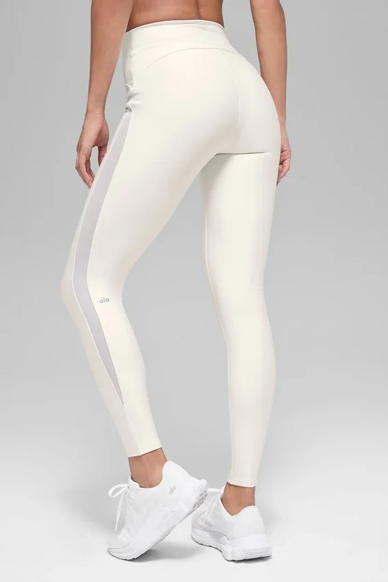 High-Waist Airlift Mesh Infatuation Legging – kolor kości słoniowej