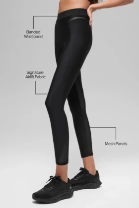 High-Waist Airlift Rebel 7/8 Legginsy – czarne