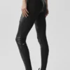 High-Waist Airlift Winter Warm Legginsy do supermoto – czarne