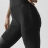 High-Waist Airlift Winter Warm Legginsy do supermoto – czarne