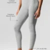 High-Waist Alosoft 7/8 „Better Together” Legginsy – kolor Athletic Heather Grey