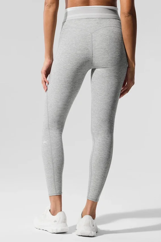 High-Waist Alosoft 7/8 „Better Together” Legginsy – kolor Athletic Heather Grey