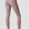 High-Waist Alosoft 7/8 Highlight Legginsy – ciemnoróżowe Quartz Heather