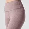 High-Waist Alosoft 7/8 Highlight Legginsy – ciemnoróżowe Quartz Heather