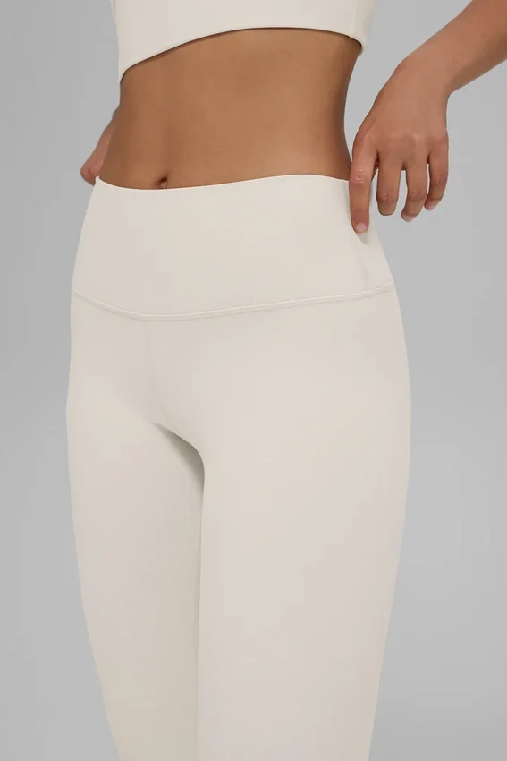 High-Waist Alosoft 7/8 Highlight Legginsy – kolor kości